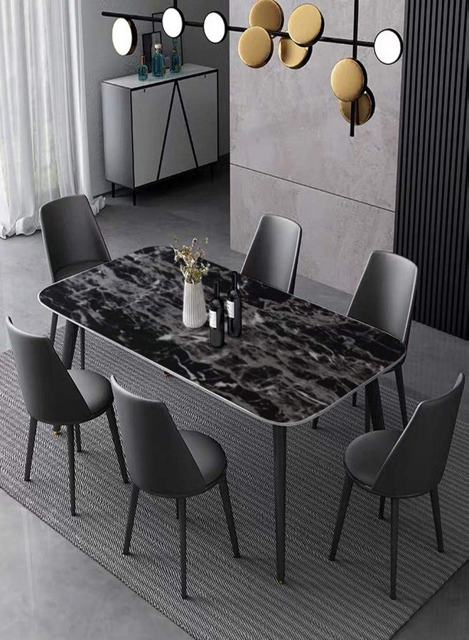 Yancorp 24"x120" Black Wallpaper Black Peel and Stick Wallpaper Marble Counter Top Stick on Backsplash Self Adhesive Wall Paper(24"x120") - Image 4